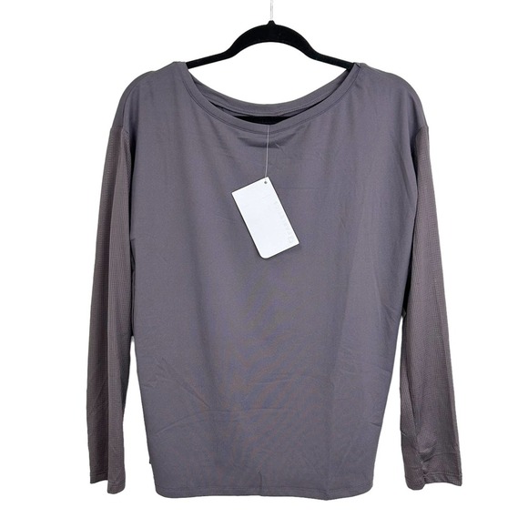 NWT Fabletics Cashel Long Sleeve Cinched Back Top Womens S Purple - Picture 1 of 5